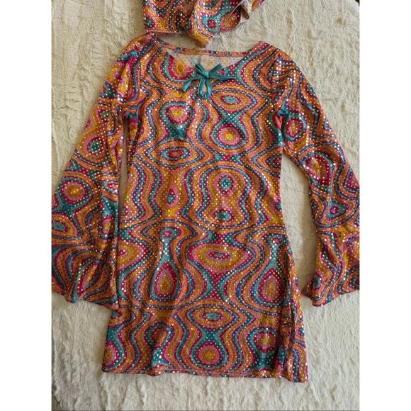 Party City Groovy Disco Diva Costume Girls Size Medium - Picture 4 of 8